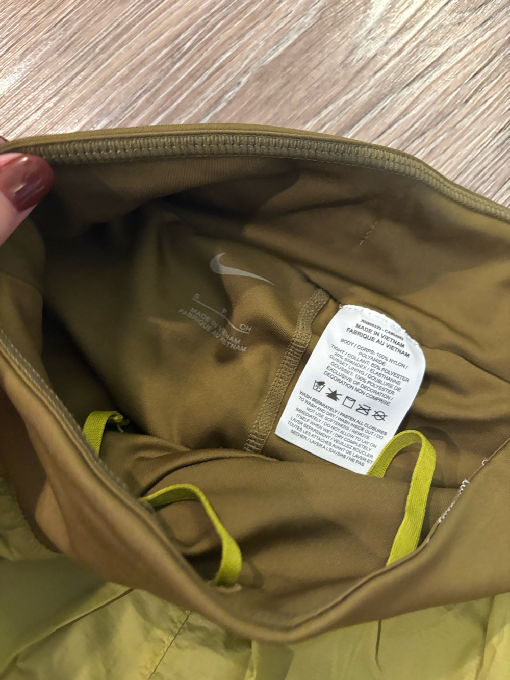 Nike Olive-Green Women's Running Shorts - Picture 3 of 3